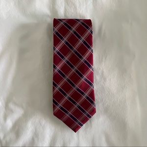 Red and Navy Plaid Nautica Tie